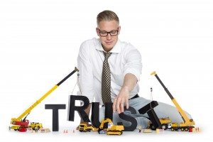 Vertrauen (Trust) muss aufgebaut werden - Seitens Unternehmer, wie auch Mitarbeiter.